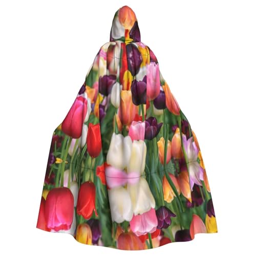 Fgwaauh 147,3 cm Umhang mit Kapuze, Tulpen, Unisex, volle Länge, Kapuzenumhang, Halloween, Party, Cosplay, Kostüm, Umhang Fgwaauh 147,3 cm Umhang mit Kapuze, Tulpen, Unisex, volle Länge, Kapuzenumhang, Halloween, Party, Cosplay, Kostüm, Umhang von Fgwaauh