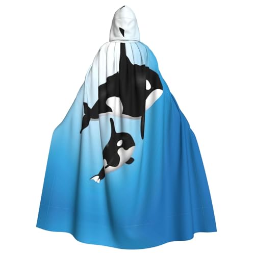 Fgwaauh 147,3 cm Umhang mit Kapuze, Wal-Motiv, Unisex, volle Länge, Kapuzenumhang, Halloween, Party, Cosplay, Kostüm, Umhang Fgwaauh 147,3 cm Umhang mit Kapuze, Wal-Motiv, Unisex, volle Länge, Kapuzenumhang, Halloween, Party, Cosplay, Kostüm, Umhang von Fgwaauh