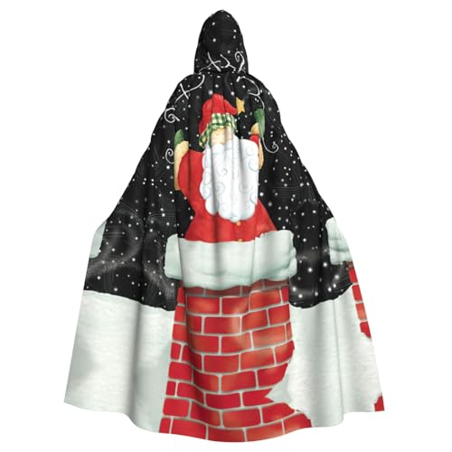 Fgwaauh 147,3 cm Umhang mit Kapuze, Weihnachtsmann-Kunst, Unisex, volle Länge, Kapuzenumhang, Halloween, Party, Cosplay, Kostüm, Umhang Fgwaauh 147,3 cm Umhang mit Kapuze, Weihnachtsmann-Kunst, Unisex, volle Länge, Kapuzenumhang, Halloween, Party, Cosplay, Kostüm, Umhang von Fgwaauh