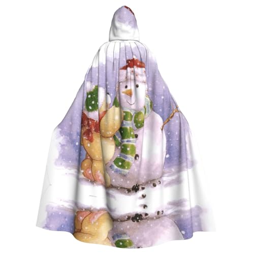 Fgwaauh 147,3 cm Umhang mit Kapuze, Winter-Schneemann, Unisex, volle Länge, Kapuzenumhang, Halloween, Party, Cosplay, Kostüm, Umhang Fgwaauh 147,3 cm Umhang mit Kapuze, Winter-Schneemann, Unisex, volle Länge, Kapuzenumhang, Halloween, Party, Cosplay, Kostüm, Umhang von Fgwaauh