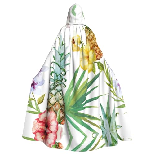 Fgwaauh 147,3 cm Umhang mit Kapuze, tropische Ananas, Unisex, volle Länge, Kapuzenumhang, Halloween, Party, Cosplay, Kostüm, Umhang Fgwaauh 147,3 cm Umhang mit Kapuze, tropische Ananas, Unisex, volle Länge, Kapuzenumhang, Halloween, Party, Cosplay, Kostüm, Umhang von Fgwaauh