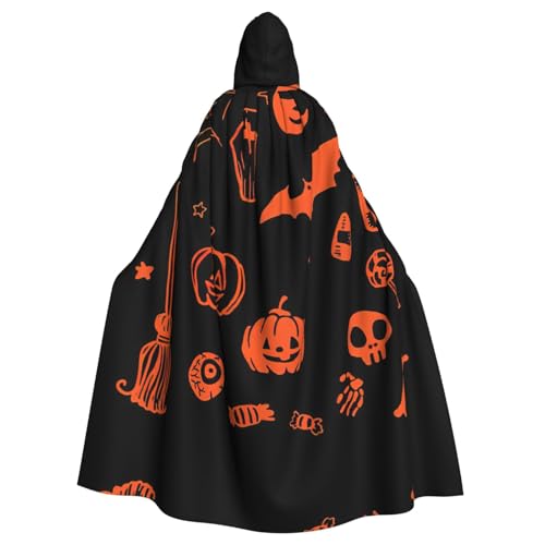 Fgwaauh 147,3 cm langer Umhang mit Kapuze, Halloween-Elemente, Unisex, volle Länge, Kapuzenumhang, Halloween, Party, Cosplay, Kostüm, Umhang Fgwaauh 147,3 cm langer Umhang mit Kapuze, Halloween-Elemente, Unisex, volle Länge, Kapuzenumhang, Halloween, Party, Cosplay, Kostüm, Umhang von Fgwaauh