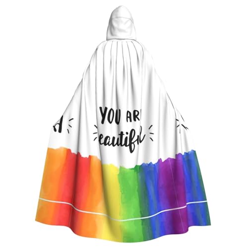 Fgwaauh 147,3 cm langer Umhang mit Kapuze, "You Are Beautiful", Unisex, mit Kapuze, für Halloween, Party, Cosplay, Kostüm, Umhang Fgwaauh 147,3 cm langer Umhang mit Kapuze, "You Are Beautiful", Unisex, mit Kapuze, für Halloween, Party, Cosplay, Kostüm, Umhang von Fgwaauh