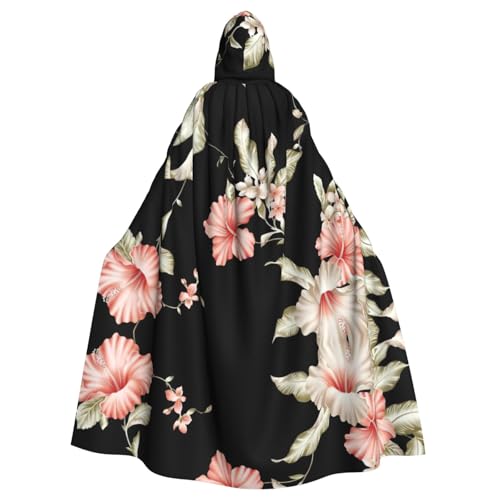 Fgwaauh 147,3 cm langer Umhang mit Kapuze, modischer Blumen-Umhang, Unisex, volle Länge, Kapuzenumhang, Halloween, Party, Cosplay, Kostüm, Umhang Fgwaauh 147,3 cm langer Umhang mit Kapuze, modischer Blumen-Umhang, Unisex, volle Länge, Kapuzenumhang, Halloween, Party, Cosplay, Kostüm, Umhang von Fgwaauh