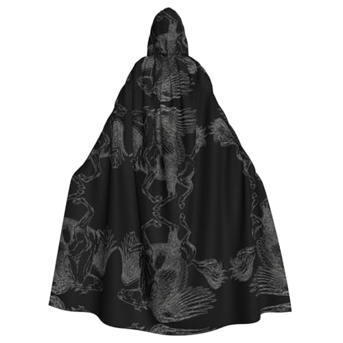 Fgwaauh Pegasus Umhang mit Kapuze, 147,3 cm, Unisex, volle Länge, Kapuzenumhang, Halloween, Party, Cosplay, Kostüm, Umhang von Fgwaauh