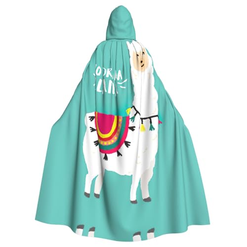 Fgwaauh Umhang mit Kapuze, 147,3 cm, niedlicher Alpakas, Unisex, volle Länge, Kapuzenumhang, Halloween, Party, Cosplay, Kostüm, Umhang Fgwaauh Umhang mit Kapuze, 147,3 cm, niedlicher Alpakas, Unisex, volle Länge, Kapuzenumhang, Halloween, Party, Cosplay, Kostüm, Umhang von Fgwaauh