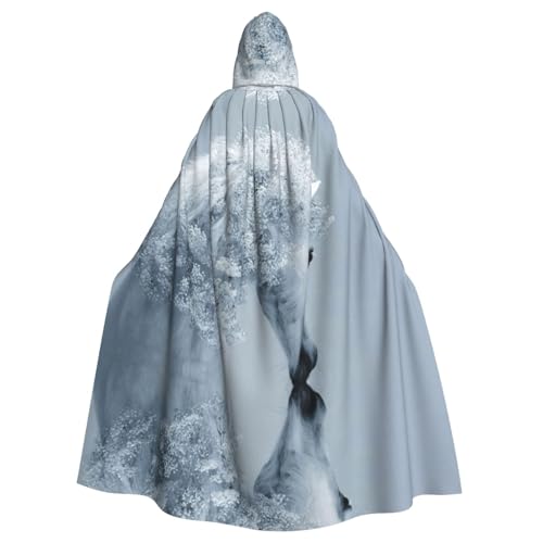 Fgwaauh Umhang mit Kapuze, 147,3 cm, weißer Hengst, Unisex, volle Länge, Kapuzenumhang, Halloween, Party, Cosplay, Kostüm, Umhang Fgwaauh Umhang mit Kapuze, 147,3 cm, weißer Hengst, Unisex, volle Länge, Kapuzenumhang, Halloween, Party, Cosplay, Kostüm, Umhang von Fgwaauh