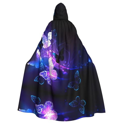 Fgwaauh Umhang mit Kapuze, 147,3 cm, weißer Schmetterling, Unisex, volle Länge, Kapuzenumhang, Halloween, Party, Cosplay, Kostüm, Umhang Fgwaauh Umhang mit Kapuze, 147,3 cm, weißer Schmetterling, Unisex, volle Länge, Kapuzenumhang, Halloween, Party, Cosplay, Kostüm, Umhang von Fgwaauh