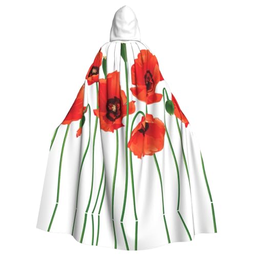 Fgwaauh Umhang mit Kapuze, Frühlingsrote Blumen, Unisex, volle Länge, Kapuzenumhang, Halloween, Party, Cosplay, Kostüm, Umhang Fgwaauh Umhang mit Kapuze, Frühlingsrote Blumen, Unisex, volle Länge, Kapuzenumhang, Halloween, Party, Cosplay, Kostüm, Umhang von Fgwaauh