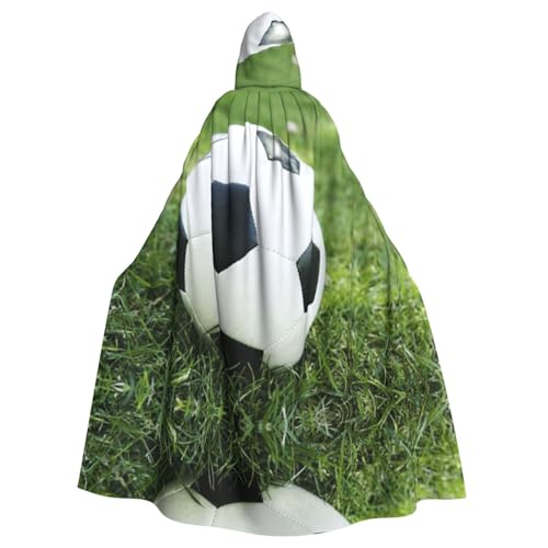 Fgwaauh Umhang mit Kapuze, Fußballball auf Gras, Unisex, volle Länge, Kapuzenumhang, Halloween, Party, Cosplay, Kostüm, Umhang, 147,3 cm Fgwaauh Umhang mit Kapuze, Fußballball auf Gras, Unisex, volle Länge, Kapuzenumhang, Halloween, Party, Cosplay, Kostüm, Umhang, 147,3 cm von Fgwaauh