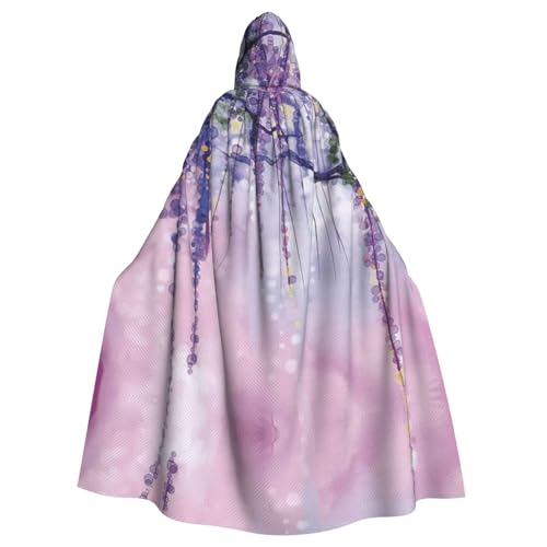 Fgwaauh Umhang mit Kapuze, Glyzinien-Blumen mit verträumten Farben, Unisex, volle Länge, Kapuzenumhang, Halloween, Party, Cosplay, Kostüm, Umhang Fgwaauh Umhang mit Kapuze, Glyzinien-Blumen mit verträumten Farben, Unisex, volle Länge, Kapuzenumhang, Halloween, Party, Cosplay, Kostüm, Umhang von Fgwaauh