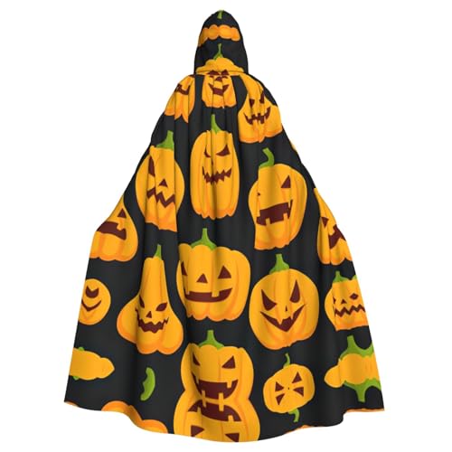 Fgwaauh Umhang mit Kapuze, Halloween-Kürbis-Muster, Unisex, volle Länge, Kapuzenumhang, Halloween, Party, Cosplay, Kostüm, Umhang, 147,3 cm Fgwaauh Umhang mit Kapuze, Halloween-Kürbis-Muster, Unisex, volle Länge, Kapuzenumhang, Halloween, Party, Cosplay, Kostüm, Umhang, 147,3 cm von Fgwaauh