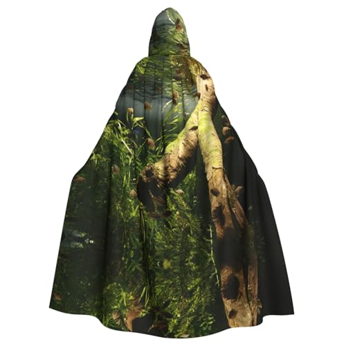 Fgwaauh Umhang mit Kapuze, Holz und Fisch, Unisex, volle Länge, Kapuzenumhang, Halloween, Party, Cosplay, Kostüm, Umhang, 147,3 cm Fgwaauh Umhang mit Kapuze, Holz und Fisch, Unisex, volle Länge, Kapuzenumhang, Halloween, Party, Cosplay, Kostüm, Umhang, 147,3 cm von Fgwaauh