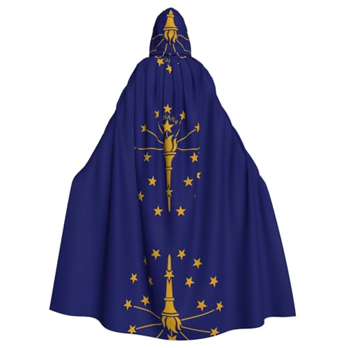 Fgwaauh Umhang mit Kapuze, Indiana-Staatsflagge, Unisex, volle Länge, Kapuzenumhang, Halloween, Party, Cosplay, Kostüm, Umhang, 147,3 cm Fgwaauh Umhang mit Kapuze, Indiana-Staatsflagge, Unisex, volle Länge, Kapuzenumhang, Halloween, Party, Cosplay, Kostüm, Umhang, 147,3 cm von Fgwaauh