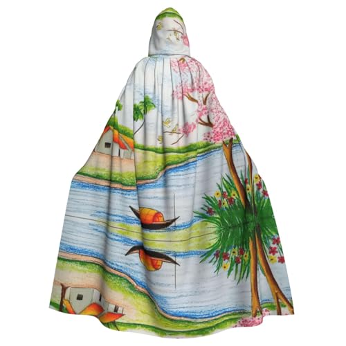Fgwaauh Umhang mit Kapuze, Landhausstil, Unisex, volle Länge, Kapuzenumhang, Halloween, Party, Cosplay, Kostüm, Umhang Fgwaauh Umhang mit Kapuze, Landhausstil, Unisex, volle Länge, Kapuzenumhang, Halloween, Party, Cosplay, Kostüm, Umhang von Fgwaauh