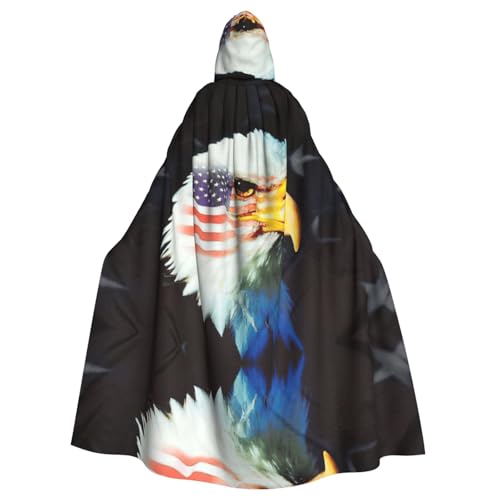 Fgwaauh Umhang mit Kapuze, Patriotischer Adler, Unisex, volle Länge, Kapuzenumhang, Halloween, Party, Cosplay, Kostüm, Umhang Fgwaauh Umhang mit Kapuze, Patriotischer Adler, Unisex, volle Länge, Kapuzenumhang, Halloween, Party, Cosplay, Kostüm, Umhang von Fgwaauh