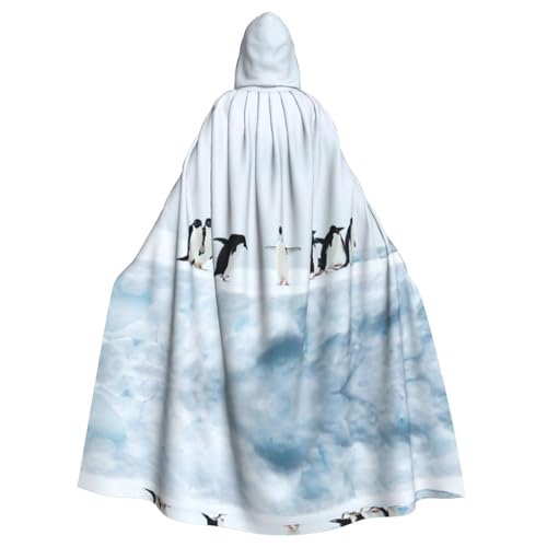 Fgwaauh Umhang mit Kapuze, Pinguine auf dem Eisberg, Unisex, volle Länge, Kapuzenumhang, Halloween, Party, Cosplay, Kostüm, Umhang Fgwaauh Umhang mit Kapuze, Pinguine auf dem Eisberg, Unisex, volle Länge, Kapuzenumhang, Halloween, Party, Cosplay, Kostüm, Umhang von Fgwaauh