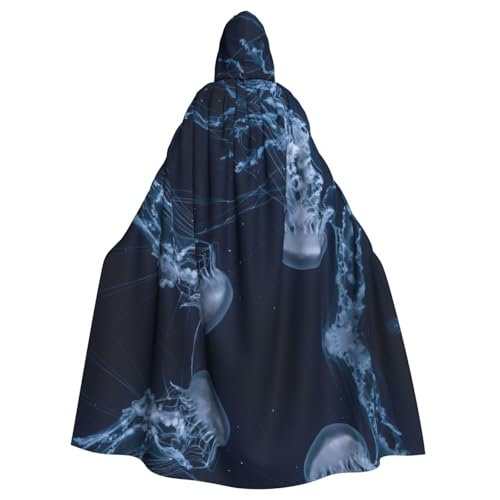 Fgwaauh Umhang mit Kapuze, Quallen im tiefen Ozean, Unisex, volle Länge, Kapuzenumhang, Halloween, Party, Cosplay, Kostüm, Umhang, 147,3 cm Fgwaauh Umhang mit Kapuze, Quallen im tiefen Ozean, Unisex, volle Länge, Kapuzenumhang, Halloween, Party, Cosplay, Kostüm, Umhang, 147,3 cm von Fgwaauh