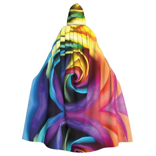 Fgwaauh Umhang mit Kapuze, Regenbogen-Rose, Unisex, volle Länge, Kapuzenumhang, Halloween, Party, Cosplay, Kostüm, Umhang, 147,3 cm Fgwaauh Umhang mit Kapuze, Regenbogen-Rose, Unisex, volle Länge, Kapuzenumhang, Halloween, Party, Cosplay, Kostüm, Umhang, 147,3 cm von Fgwaauh