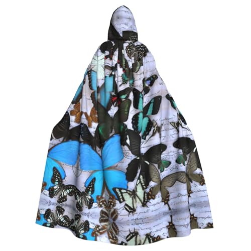 Fgwaauh Umhang mit Kapuze, Schmetterling, Unisex, volle Länge, Kapuzenumhang, Halloween, Party, Cosplay, Kostüm, Umhang, 147,3 cm Fgwaauh Umhang mit Kapuze, Schmetterling, Unisex, volle Länge, Kapuzenumhang, Halloween, Party, Cosplay, Kostüm, Umhang, 147,3 cm von Fgwaauh