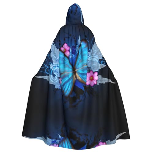 Fgwaauh Umhang mit Kapuze, Schmetterling, Unisex, volle Länge, Kapuzenumhang, Halloween, Party, Cosplay, Kostüm, Umhang, 147,3 cm Fgwaauh Umhang mit Kapuze, Schmetterling, Unisex, volle Länge, Kapuzenumhang, Halloween, Party, Cosplay, Kostüm, Umhang, 147,3 cm von Fgwaauh