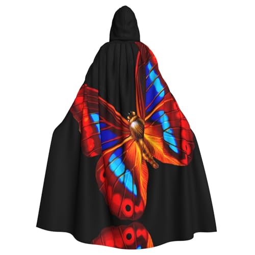 Fgwaauh Umhang mit Kapuze, Schmetterling und Schwarz, Unisex, volle Länge, Kapuzenumhang, Halloween, Party, Cosplay, Kostüm, Umhang, 147,3 cm Fgwaauh Umhang mit Kapuze, Schmetterling und Schwarz, Unisex, volle Länge, Kapuzenumhang, Halloween, Party, Cosplay, Kostüm, Umhang, 147,3 cm von Fgwaauh