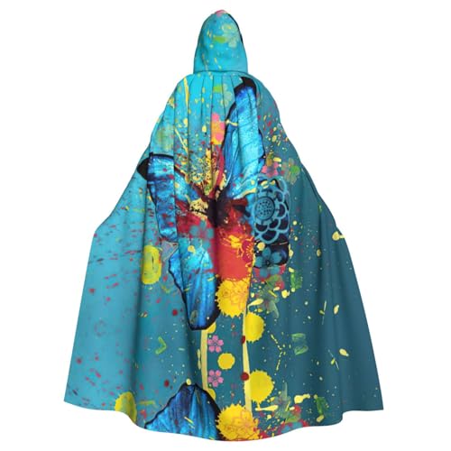 Fgwaauh Umhang mit Kapuze, Schmetterlingsmuster, Unisex, volle Länge, Kapuzenumhang, Halloween, Party, Cosplay, Kostüm, Umhang, 147,3 cm Fgwaauh Umhang mit Kapuze, Schmetterlingsmuster, Unisex, volle Länge, Kapuzenumhang, Halloween, Party, Cosplay, Kostüm, Umhang, 147,3 cm von Fgwaauh