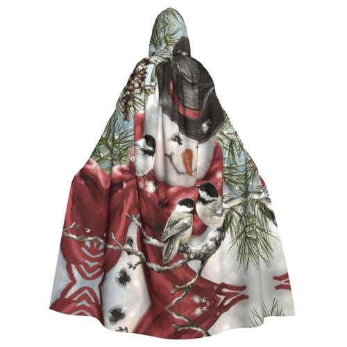 Fgwaauh Umhang mit Kapuze, Schneemann und Vogel, Unisex, volle Länge, Kapuzenumhang, Halloween, Party, Cosplay, Kostüm, Umhang, 147,3 cm Fgwaauh Umhang mit Kapuze, Schneemann und Vogel, Unisex, volle Länge, Kapuzenumhang, Halloween, Party, Cosplay, Kostüm, Umhang, 147,3 cm von Fgwaauh