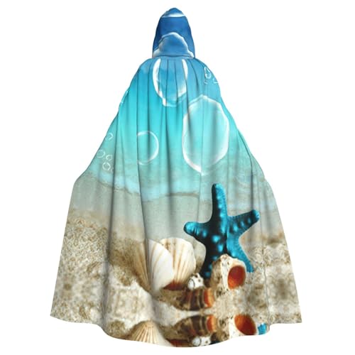 Fgwaauh Umhang mit Kapuze, Seesternmuschel, Unisex, volle Länge, Kapuzenumhang, Halloween, Party, Cosplay, Kostüm, Umhang Fgwaauh Umhang mit Kapuze, Seesternmuschel, Unisex, volle Länge, Kapuzenumhang, Halloween, Party, Cosplay, Kostüm, Umhang von Fgwaauh