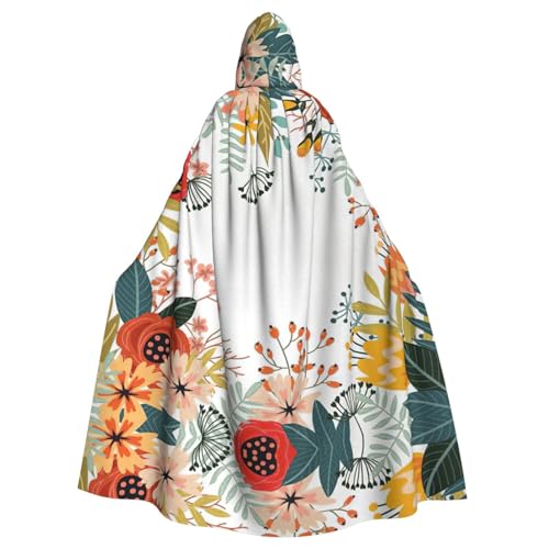 Fgwaauh Umhang mit Kapuze, Sommerblumen, botanisch, Unisex, volle Länge, Kapuzenumhang, Halloween, Party, Cosplay, Kostüm, Umhang, 147,3 cm Fgwaauh Umhang mit Kapuze, Sommerblumen, botanisch, Unisex, volle Länge, Kapuzenumhang, Halloween, Party, Cosplay, Kostüm, Umhang, 147,3 cm von Fgwaauh