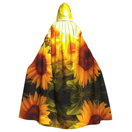 Fgwaauh Umhang mit Kapuze, Sonnenblumenfeld auf hellem Sonnenschein, Unisex, volle Länge, Kapuzenumhang, Halloween, Party, Cosplay, Kostüm, Umhang Fgwaauh Umhang mit Kapuze, Sonnenblumenfeld auf hellem Sonnenschein, Unisex, volle Länge, Kapuzenumhang, Halloween, Party, Cosplay, Kostüm, Umhang von Fgwaauh