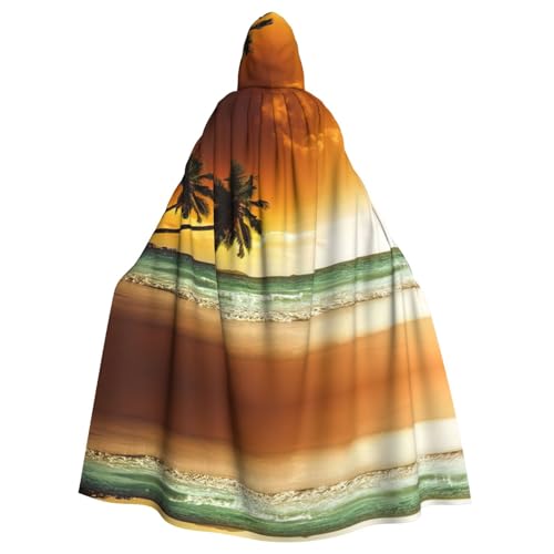 Fgwaauh Umhang mit Kapuze, Sonnenuntergang Kokosnussbäume am Strand, Unisex, volle Länge, Kapuzenumhang, Halloween, Party, Cosplay, Kostüm, Umhang Fgwaauh Umhang mit Kapuze, Sonnenuntergang Kokosnussbäume am Strand, Unisex, volle Länge, Kapuzenumhang, Halloween, Party, Cosplay, Kostüm, Umhang von Fgwaauh