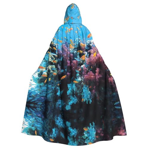 Fgwaauh Umhang mit Kapuze, Unterwasserwelt, Unisex, volle Länge, Kapuzenumhang, Halloween, Party, Cosplay, Kostüm, Umhang, 147,3 cm Fgwaauh Umhang mit Kapuze, Unterwasserwelt, Unisex, volle Länge, Kapuzenumhang, Halloween, Party, Cosplay, Kostüm, Umhang, 147,3 cm von Fgwaauh