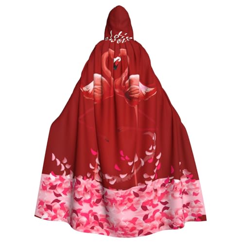 Fgwaauh Umhang mit Kapuze, Valentinstag, Flamingo, Herz, Unisex, volle Länge, Kapuzenumhang, Halloween, Party, Cosplay, Kostüm, Umhang Fgwaauh Umhang mit Kapuze, Valentinstag, Flamingo, Herz, Unisex, volle Länge, Kapuzenumhang, Halloween, Party, Cosplay, Kostüm, Umhang von Fgwaauh