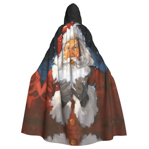 Fgwaauh Umhang mit Kapuze, Weihnachtsmann im Schnee, Unisex, volle Länge, Kapuzenumhang, Halloween, Party, Cosplay, Kostüm, Umhang Fgwaauh Umhang mit Kapuze, Weihnachtsmann im Schnee, Unisex, volle Länge, Kapuzenumhang, Halloween, Party, Cosplay, Kostüm, Umhang von Fgwaauh