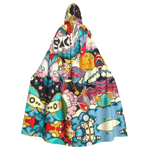 Fgwaauh Umhang mit Kapuze, Weltraum, Unisex, volle Länge, Kapuzenumhang, Halloween, Party, Cosplay, Kostüm, Umhang, 147,3 cm Fgwaauh Umhang mit Kapuze, Weltraum, Unisex, volle Länge, Kapuzenumhang, Halloween, Party, Cosplay, Kostüm, Umhang, 147,3 cm von Fgwaauh