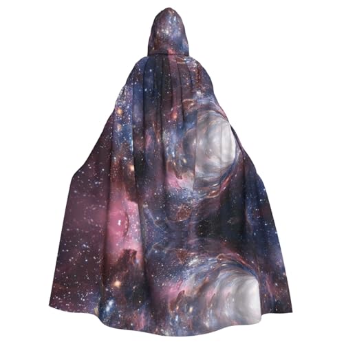 Fgwaauh Umhang mit Kapuze, Weltraum, Unisex, volle Länge, Kapuzenumhang, Halloween, Party, Cosplay, Kostüm, Umhang, 147,3 cm von Fgwaauh