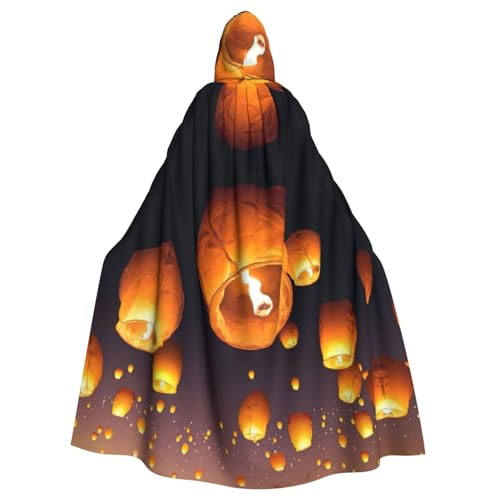Fgwaauh Umhang mit Kapuze, chinesische fliegende Laternen, Unisex, volle Länge, Kapuzenumhang, Halloween, Party, Cosplay, Kostüm, Umhang Fgwaauh Umhang mit Kapuze, chinesische fliegende Laternen, Unisex, volle Länge, Kapuzenumhang, Halloween, Party, Cosplay, Kostüm, Umhang von Fgwaauh