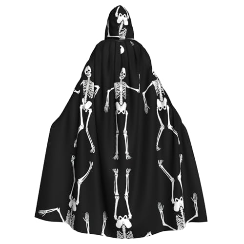 Fgwaauh Umhang mit Kapuze, cooles Skelett, Unisex, volle Länge, Kapuzenumhang, Halloween, Party, Cosplay, Kostüm, Umhang Fgwaauh Umhang mit Kapuze, cooles Skelett, Unisex, volle Länge, Kapuzenumhang, Halloween, Party, Cosplay, Kostüm, Umhang von Fgwaauh