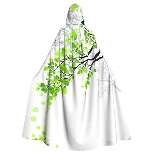 Fgwaauh Umhang mit Kapuze, erfrischende Blätter, Unisex, volle Länge, Kapuzenumhang, Halloween, Party, Cosplay, Kostüm, Umhang, 147,3 cm Fgwaauh Umhang mit Kapuze, erfrischende Blätter, Unisex, volle Länge, Kapuzenumhang, Halloween, Party, Cosplay, Kostüm, Umhang, 147,3 cm von Fgwaauh