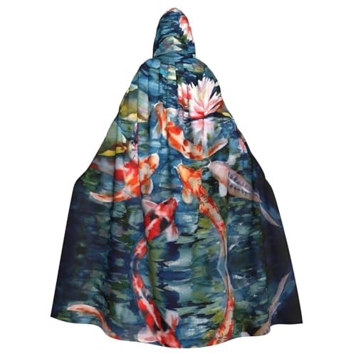Fgwaauh Umhang mit Kapuze, japanischer Koi-Fisch, Unisex, volle Länge, Kapuzenumhang, Halloween, Party, Cosplay, Kostüm, Umhang, 147,3 cm Fgwaauh Umhang mit Kapuze, japanischer Koi-Fisch, Unisex, volle Länge, Kapuzenumhang, Halloween, Party, Cosplay, Kostüm, Umhang, 147,3 cm von Fgwaauh