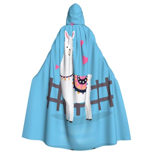 Fgwaauh Umhang mit Kapuze, niedlicher Alpakas, Unisex, volle Länge, Kapuzenumhang, Halloween, Party, Cosplay, Kostüm, Umhang Fgwaauh Umhang mit Kapuze, niedlicher Alpakas, Unisex, volle Länge, Kapuzenumhang, Halloween, Party, Cosplay, Kostüm, Umhang von Fgwaauh