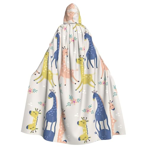 Fgwaauh Umhang mit Kapuze, niedlicher Giraffe, Unisex, volle Länge, Kapuzenumhang, Halloween, Party, Cosplay, Kostüm, Umhang Fgwaauh Umhang mit Kapuze, niedlicher Giraffe, Unisex, volle Länge, Kapuzenumhang, Halloween, Party, Cosplay, Kostüm, Umhang von Fgwaauh
