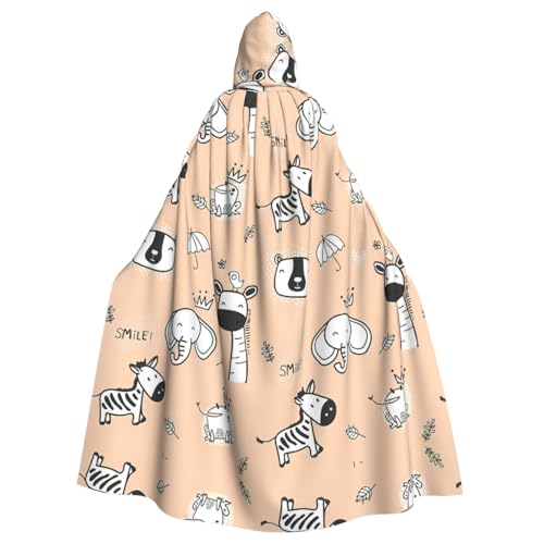 Fgwaauh Umhang mit Kapuze, niedliches Tier, Unisex, volle Länge, Kapuzenumhang, Halloween, Party, Cosplay, Kostüm, Umhang, 147,3 cm Fgwaauh Umhang mit Kapuze, niedliches Tier, Unisex, volle Länge, Kapuzenumhang, Halloween, Party, Cosplay, Kostüm, Umhang, 147,3 cm von Fgwaauh