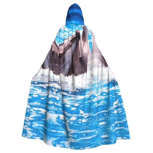 Fgwaauh Umhang mit Kapuze, zwei Delfine im Wasser, Unisex, volle Länge, Kapuzenumhang, Halloween, Party, Cosplay, Kostüm, Umhang, 147,3 cm Fgwaauh Umhang mit Kapuze, zwei Delfine im Wasser, Unisex, volle Länge, Kapuzenumhang, Halloween, Party, Cosplay, Kostüm, Umhang, 147,3 cm von Fgwaauh