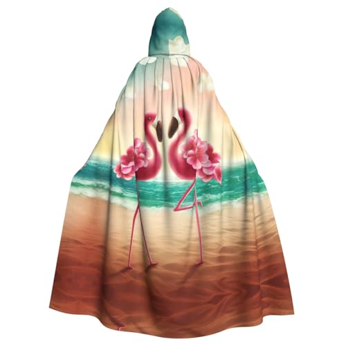 Fgwaauh Umhang mit Kapuze, zwei Flamingos, Unisex, volle Länge, Kapuzenumhang, Halloween, Party, Cosplay, Kostüm, Umhang, 147,3 cm Fgwaauh Umhang mit Kapuze, zwei Flamingos, Unisex, volle Länge, Kapuzenumhang, Halloween, Party, Cosplay, Kostüm, Umhang, 147,3 cm von Fgwaauh