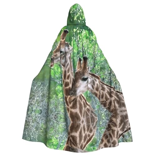 Fgwaauh Umhang mit Kapuze, zwei Giraffen, Unisex, volle Länge, Kapuzenumhang, Halloween, Party, Cosplay, Kostüm, Umhang, 147,3 cm Fgwaauh Umhang mit Kapuze, zwei Giraffen, Unisex, volle Länge, Kapuzenumhang, Halloween, Party, Cosplay, Kostüm, Umhang, 147,3 cm von Fgwaauh
