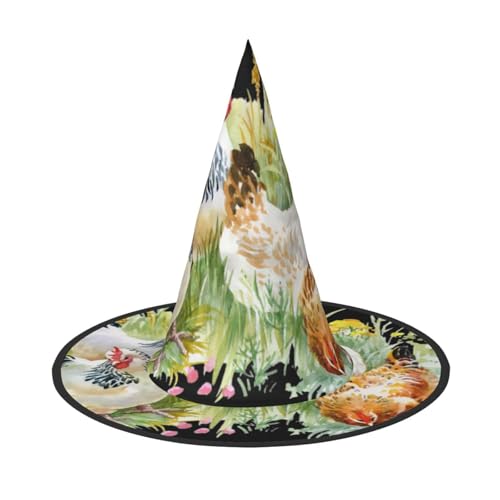 Hahn-Halloween-Hexenhut, Halloween-Kostüme für Damen und Herren, Hexenhüte Hahn-Halloween-Hexenhut, Halloween-Kostüme für Damen und Herren, Hexenhüte von Fgwaauh