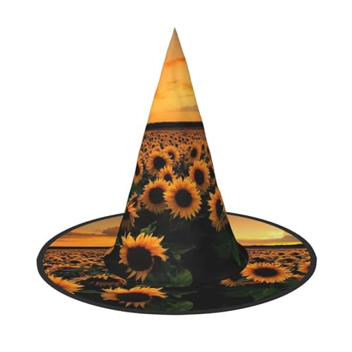 Halloween-Hexenhut, Sonnenblume und Sonnenuntergang, Halloween-Kostüme für Damen und Herren, Hexenhüte Halloween-Hexenhut, Sonnenblume und Sonnenuntergang, Halloween-Kostüme für Damen und Herren, Hexenhüte von Fgwaauh