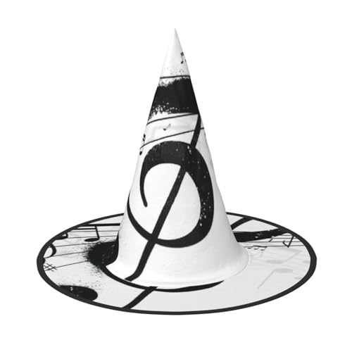Halloween-Hexenhut mit Musiknote, Halloween-Kostüme für Damen und Herren, Hexenhüte, Verkleidung Halloween-Hexenhut mit Musiknote, Halloween-Kostüme für Damen und Herren, Hexenhüte, Verkleidung von Fgwaauh